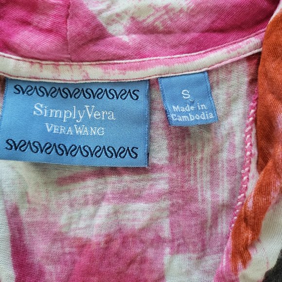 Simply Vera Vera Wang pink patterned tank top - Picture 3 of 6